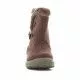 Botines planos marrones con cremallera lateral y botones