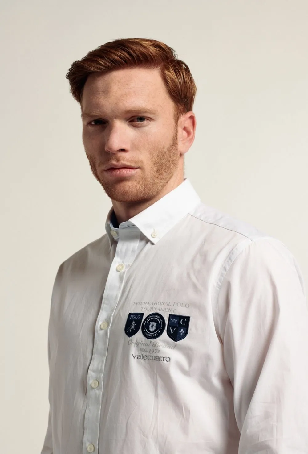 Camisa escudos Polo Tournament blanca