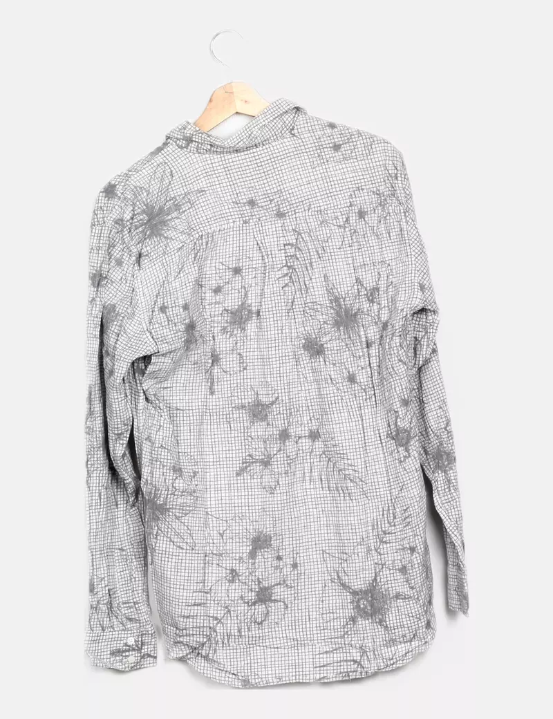 OSKLEN Camisa bicolor estampada